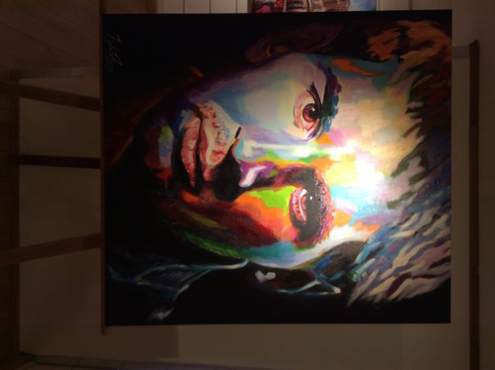 Pintura intitulada "Lionel Messi" por Guilherme Alexandre, Obras de arte originais