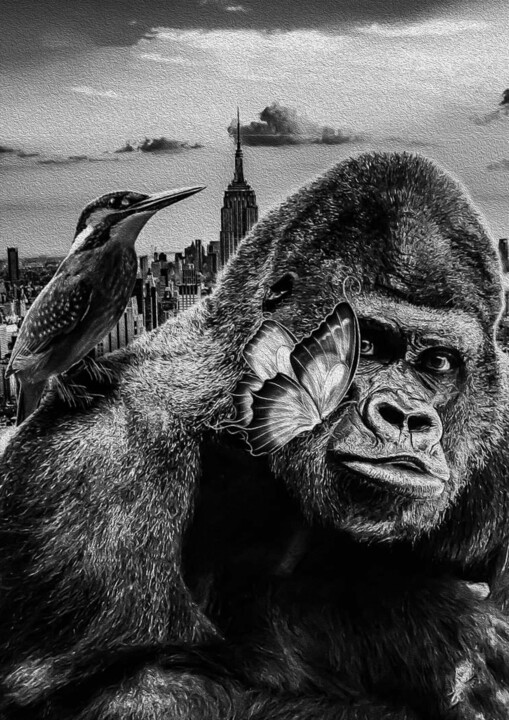 Arts numériques intitulée "Kong" par Guillaume Bellebault, Œuvre d'art originale, Photographie manipulée
