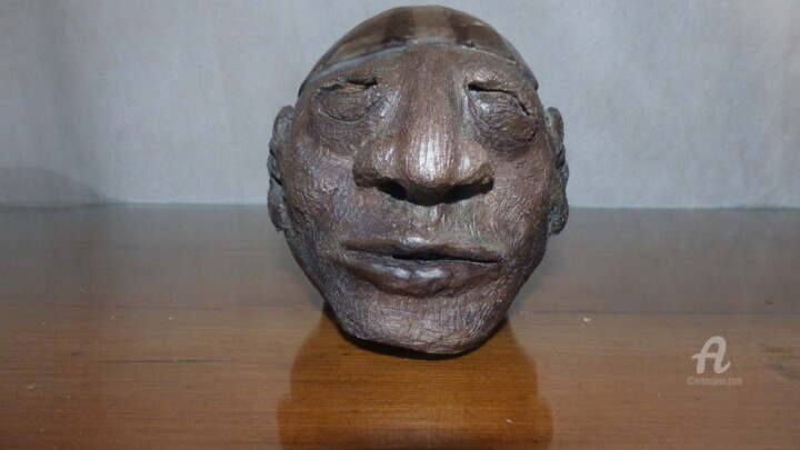 Sculpture intitulée ""Réduction de tête…" par Guillaume Bodin (Gui²), Œuvre d'art originale, Terre cuite
