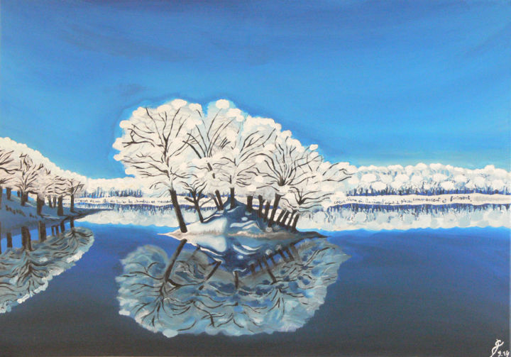 绘画 标题为“reflet d'hiver” 由Guillaume Cabouat, 原创艺术品