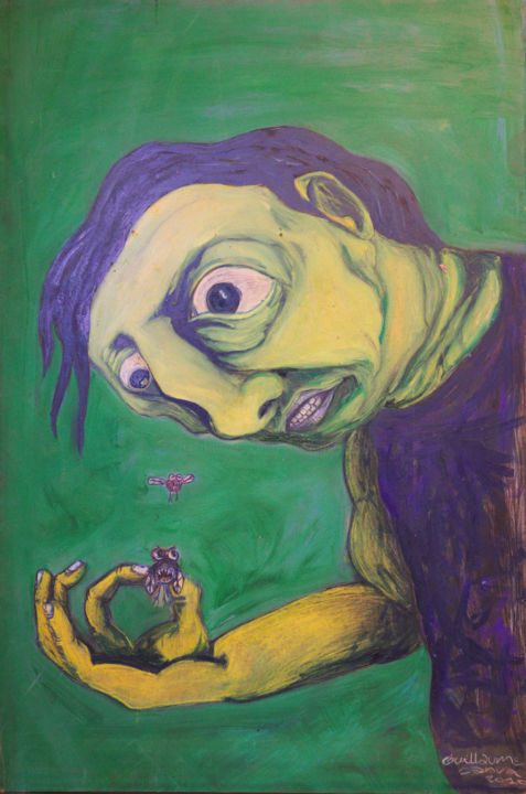 Pintura titulada "Phobie" por Guillaume Canva (.cG.), Obra de arte original, Oleo