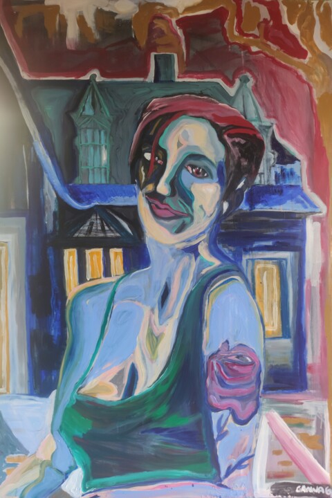Painting titled "Melissa" by Guillaume Canva (.cG.), Original Artwork, Acrylic