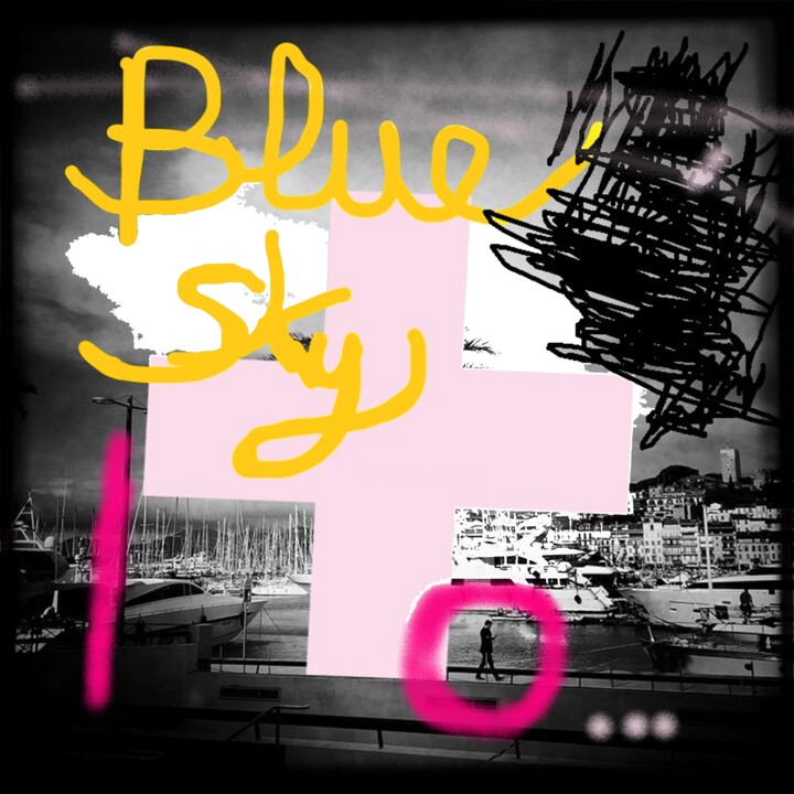 Arte digitale intitolato "BLUE SKY" da Guillaume Fournier, Opera d'arte originale, Fotografia manipolata