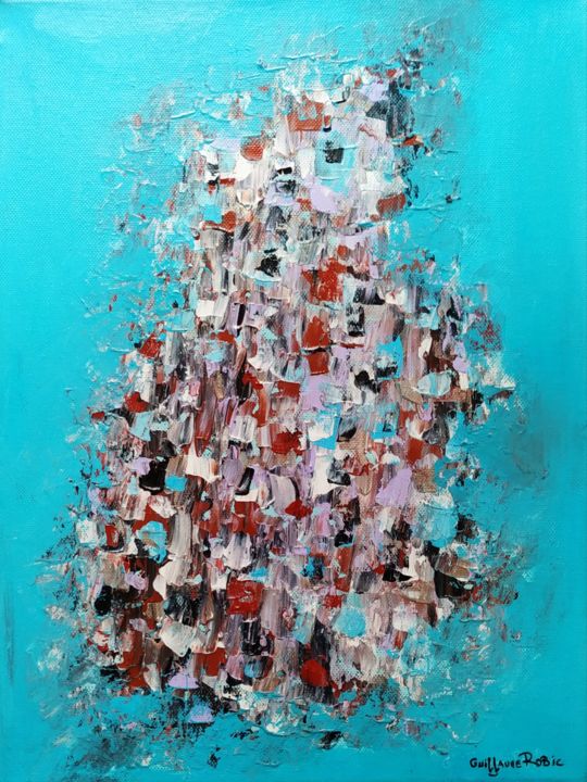 Картина под названием "L'objeu" - Guillaume Robic, Подлинное произведение искусства, Акрил Установлен на Деревянная рама для…