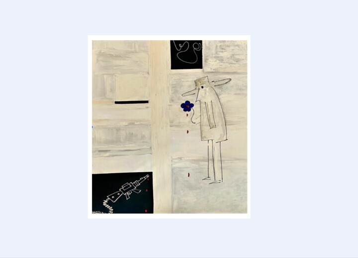 Картина под названием "Curator" - Guillermina Quindos, Подлинное произведение искусства, Акварель