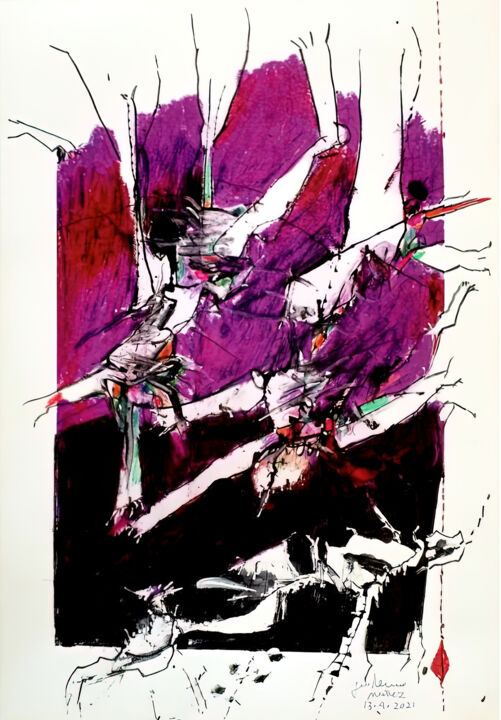 Dessin intitulée "Sin Titulo Nro 18" par Guillermo Nuñes, Œuvre d'art originale, Crayon