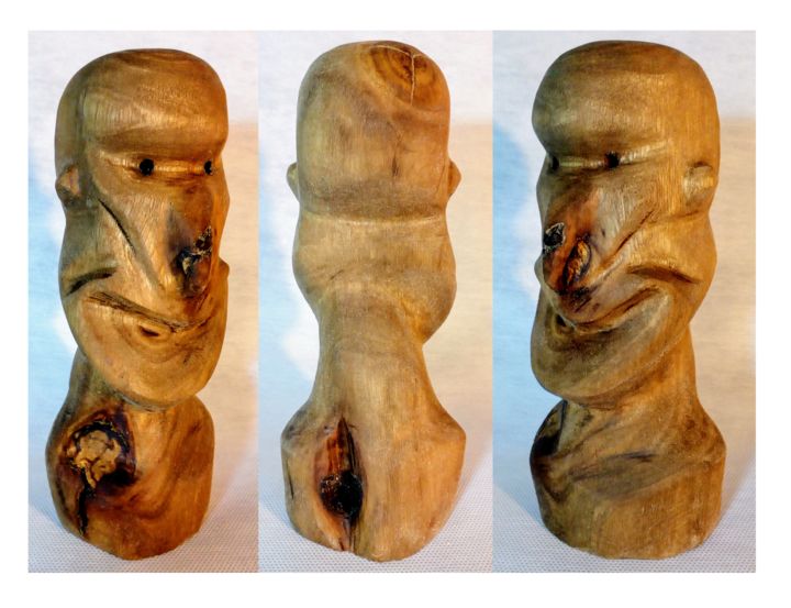 雕塑 标题为“Uncle Toni” 由Pedro Guimarães, 原创艺术品, 木