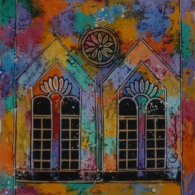 「Colourfull window」というタイトルの絵画 Gulageによって, オリジナルのアートワーク