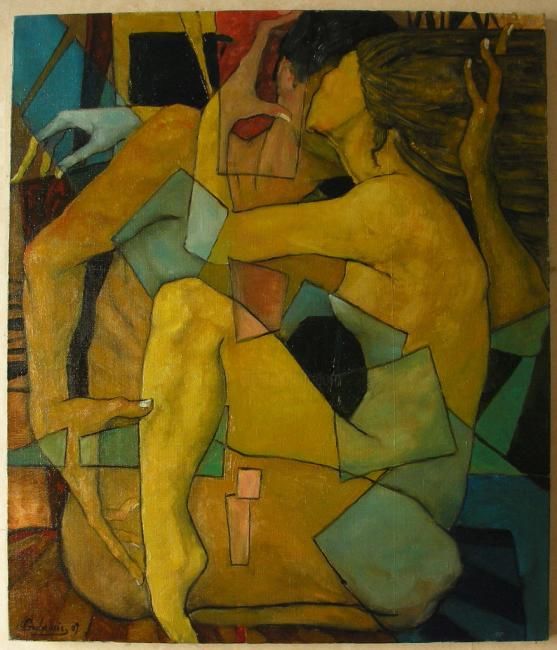Картина под названием "Desire" - Harutyun Gulamir Khachatryan, Подлинное произведение искусства, Масло