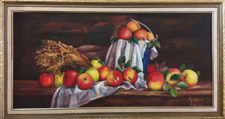 "Natürmort Meyveleri…" başlıklı Tablo Gülbin Şah Çeliker tarafından, Orijinal sanat