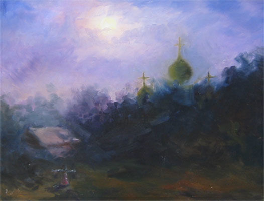 Painting titled "Moonlight" by Roman Gumanyuk, Original Artwork