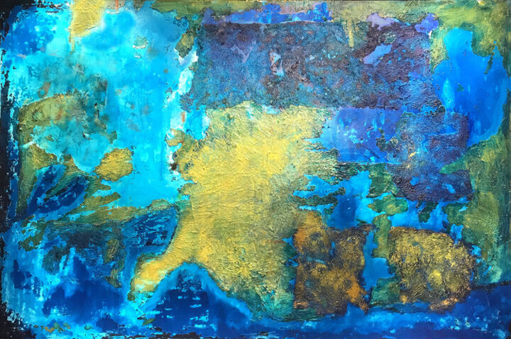 Painting titled "ABSTRACT WORLD" by Gunter Wenzel, Original Artwork, Acrylic