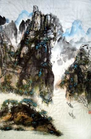 Peinture intitulée "Paysage" par Hanwen Guo, Œuvre d'art originale, Huile