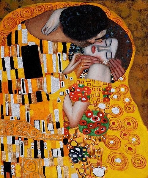 Malarstwo zatytułowany „GUSTAV KLIMT -  The…” autorstwa Gustav Klimt, Oryginalna praca, Olej