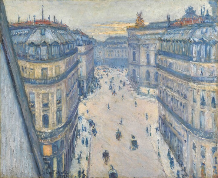 Ζωγραφική με τίτλο "Rue Halévy, vue du…" από Gustave Caillebotte, Αυθεντικά έργα τέχνης, Λάδι