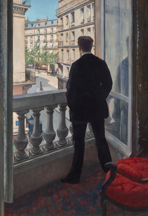 제목이 "Jeune homme à la fe…"인 미술작품 Gustave Caillebotte로, 원작, 기름
