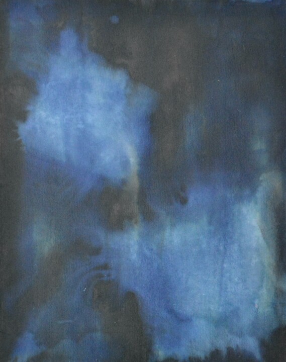 Painting titled "Blue Squares (Cuadr…" by Gustavo Adolfo Díaz Sánchez (El Gus), Original Artwork, Ink