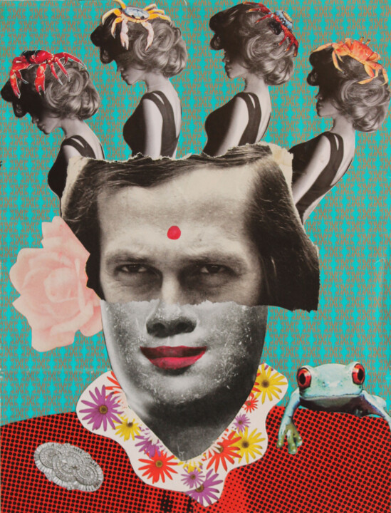 Collages titled "LA MIRADA DE PACO" by Gustavo Anania, Original Artwork, Collages
