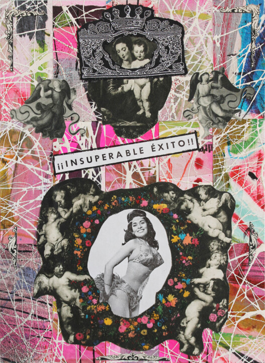 Collages titled "INSUPERABLE EXITO" by Gustavo Anania, Original Artwork, Collages