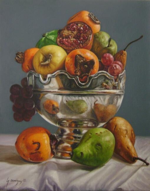 Pittura intitolato "frutas" da Gustavo Dominguez, Opera d'arte originale