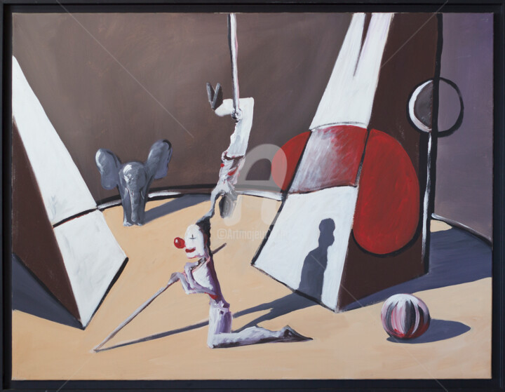 Painting titled "O Circo" by Gustavo Fernandes, Original Artwork, Acrylic