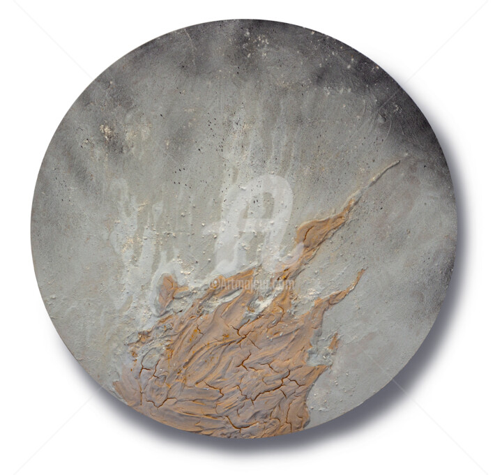 绘画 标题为“Full Moon” 由Gustavo Fernandes, 原创艺术品, 丙烯 安装在木板上