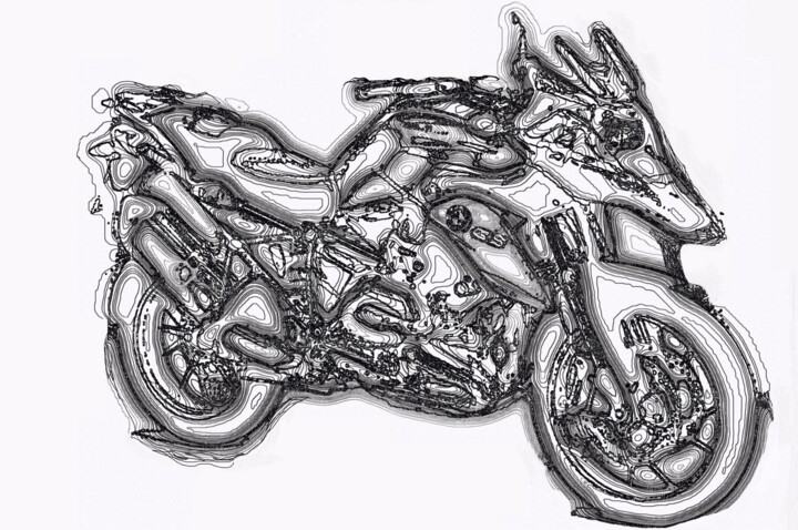 Digital Arts titled "MOTO" by Gustavo Moller, Original Artwork, 2D Digital Work