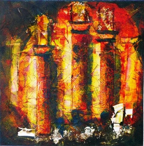 Painting titled "altar" by Gustavo Moller, Original Artwork
