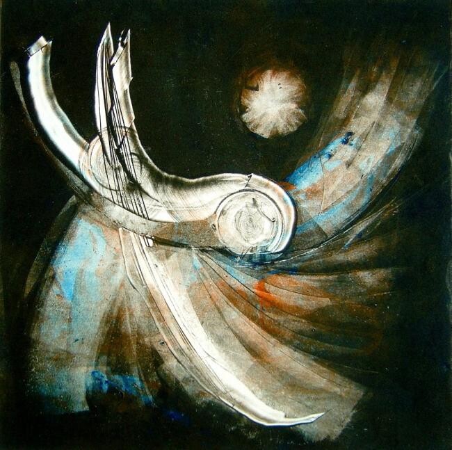 Malerei mit dem Titel "estrella polar" von Gustavo Moller, Original-Kunstwerk