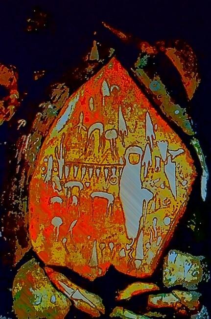 Ζωγραφική με τίτλο "petroglifo 1" από Gustavo Moller, Αυθεντικά έργα τέχνης