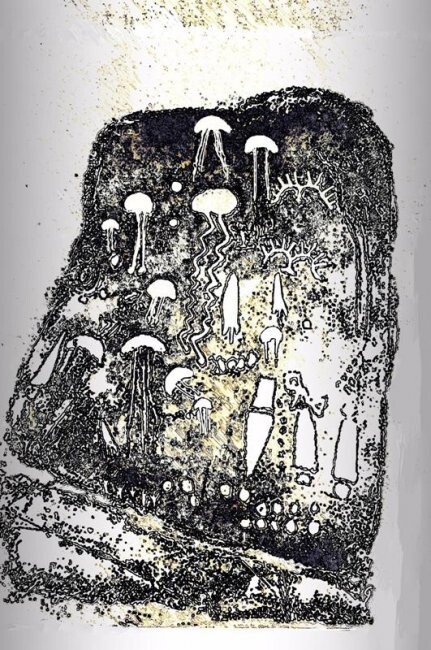 "petroglifo 8" başlıklı Tablo Gustavo Moller tarafından, Orijinal sanat