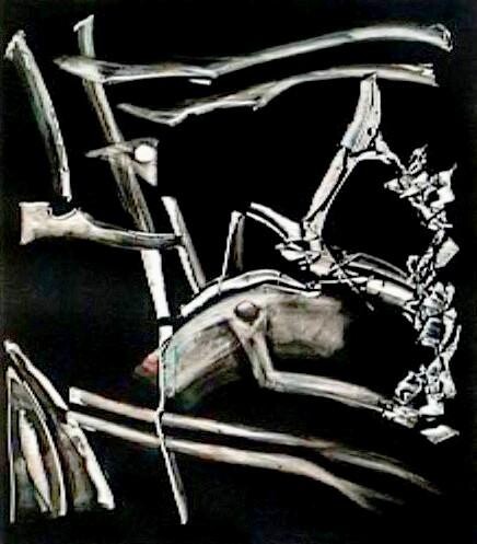 Pittura intitolato "huesos 2" da Gustavo Moller, Opera d'arte originale
