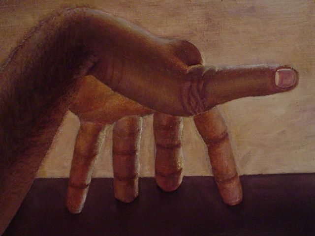 Pintura titulada "Mano V" por Gustavo Lòpez-Cobo, Obra de arte original, Oleo