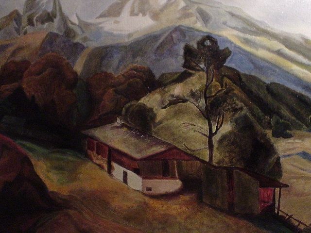 Pintura titulada "Paisaje Nevado" por Gustavo Lòpez-Cobo, Obra de arte original