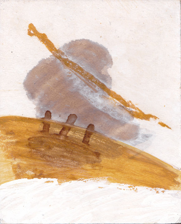 Pintura titulada "Paisaje abstracto I…" por Gustavo Caballero, Obra de arte original, Acrílico