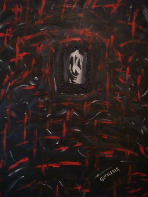 Painting titled "Ma mystérieuse" by Geo Guthleber, Original Artwork