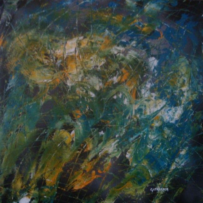 Painting titled "Energie Terrestre" by Geo Guthleber, Original Artwork