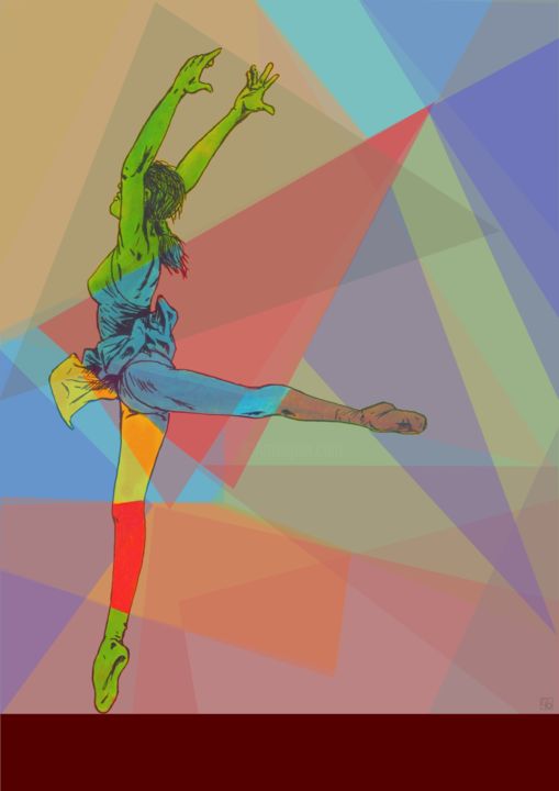 Artes digitais intitulada "bailarina.jpg" por Guto Camargo, Obras de arte originais, Foto Montagem