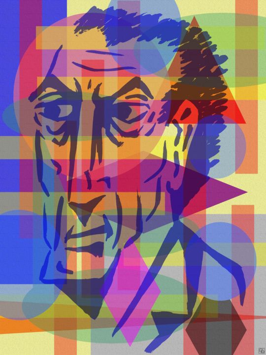 Digital Arts titled "rosto1.jpg" by Guto Camargo, Original Art, Digital Painting