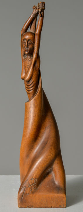 Escultura intitulada "Alvorecer" por Guto Rubin, Obras de arte originais, Madeira