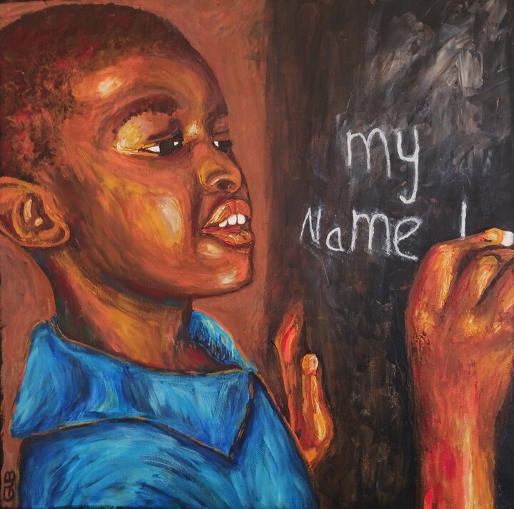 Painting titled "My name is" by Guy Bonnet, Original Artwork, Acrylic