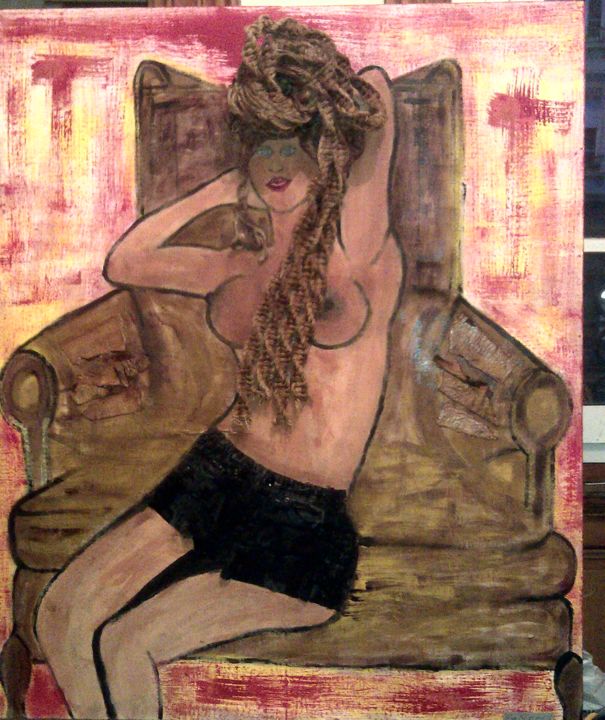 Painting titled "JEUNESSE DOREE" by Guy Cost, Original Artwork, Oil