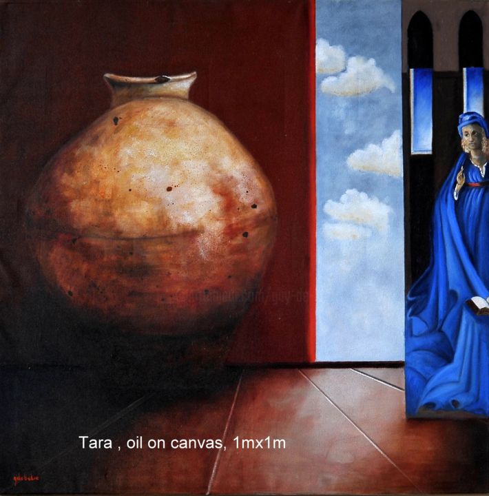 Painting titled "tara" by Guy De Belie, Original Artwork, Oil