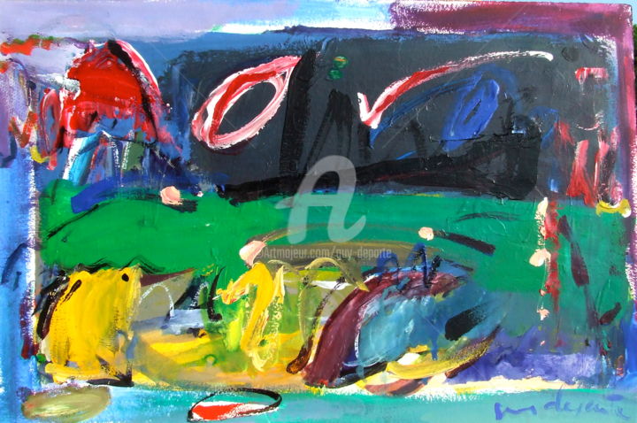 Peinture intitulée "06/06/T" par Guy Departe, Œuvre d'art originale, Acrylique