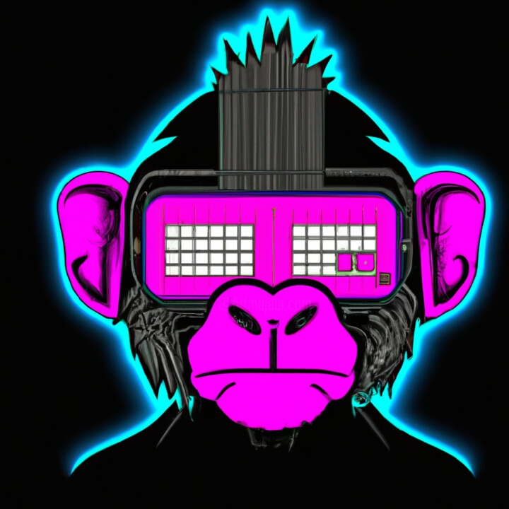 Digital Arts titled "City monkey" by Guy Dorion, Original Artwork, AI generated image