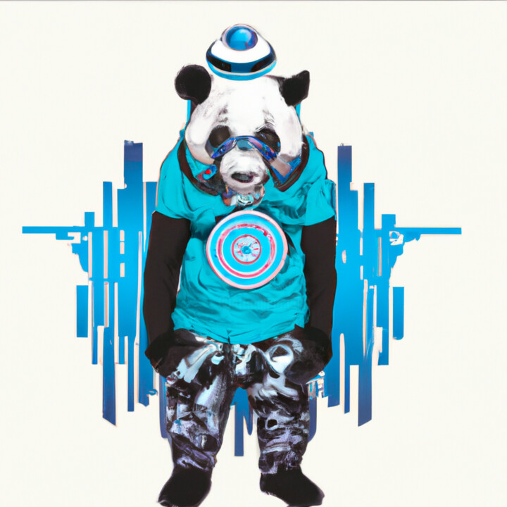 Arte digitale intitolato "Lazy panda" da Guy Dorion, Opera d'arte originale, Immagine generata dall'IA