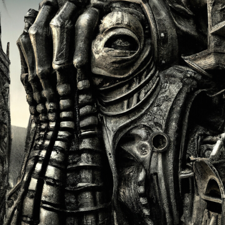 Arts numériques intitulée "H.R. Giger style 7.1" par Guy Dorion, Œuvre d'art originale, Image générée par l'IA