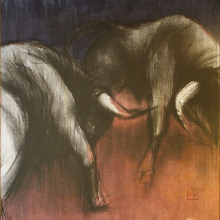 Painting titled "NO PASSARA" by Guy Fouré, Original Artwork, Acrylic