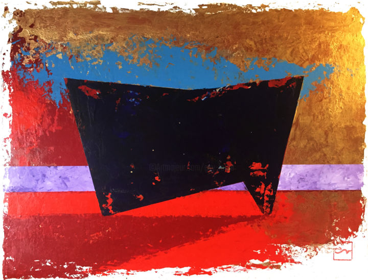 Painting titled "TOROS MEGALITHE 05" by Guy Fouré, Original Art, Acrylic