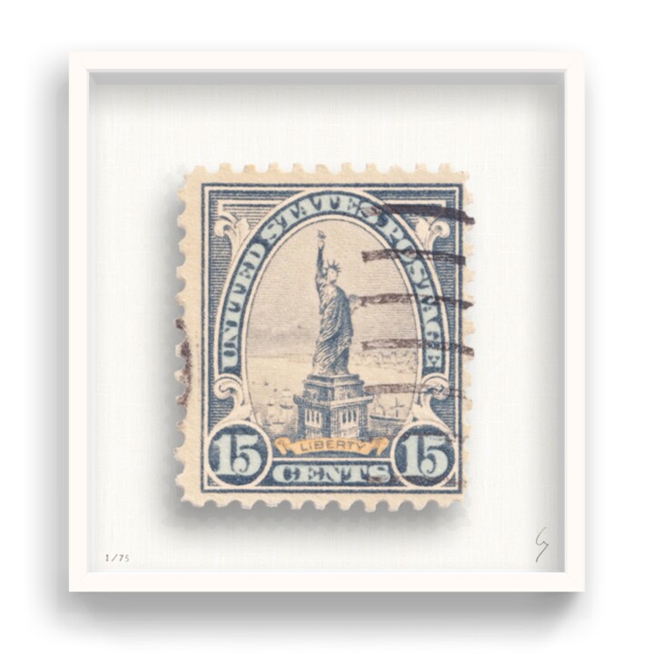 「America Stamp」というタイトルの製版 Guy Geeによって, オリジナルのアートワーク, デジタルプリント